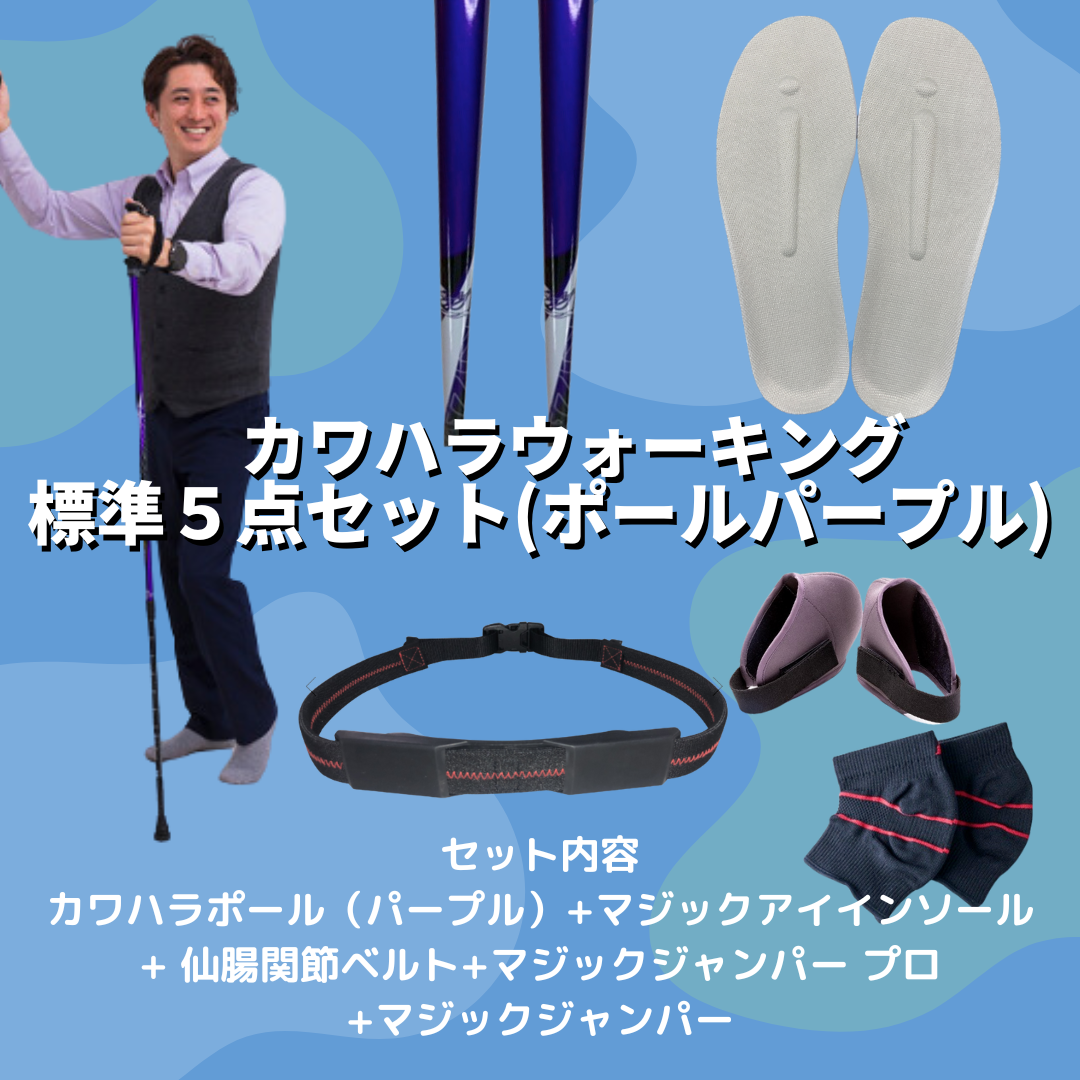 5点セット（ポール紫+MJブラック+インソール+プロ+ベルト） – カワハラ