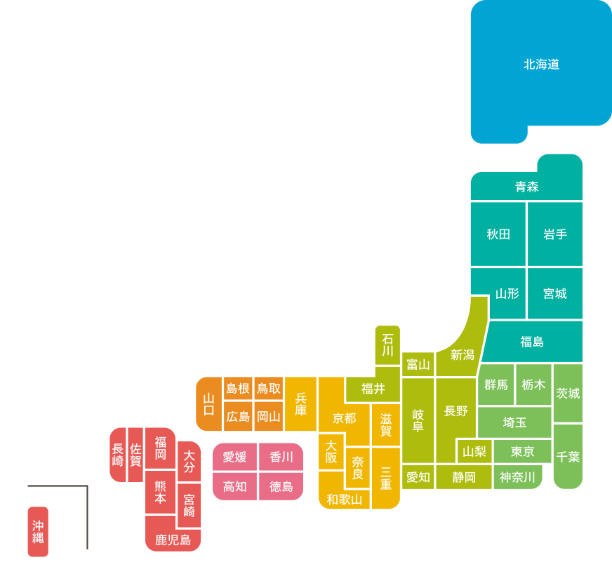 全国のリハビリ教室開催エリアマップ